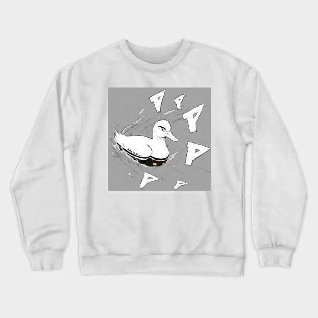 Initial Duck by bluethebone Crewneck Sweatshirt by bluethebone